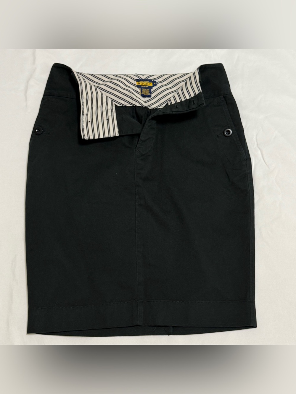 Ralph Lauren Rugby Women’s Black Skirt Size 4 Cotton Preppy Classic